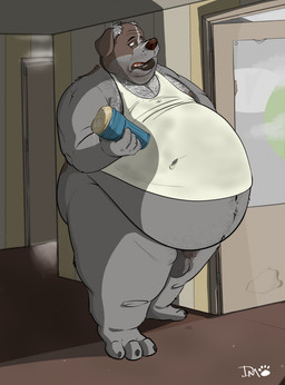 anthro balls belly belly_hair belly_overhang big_balls big_balls_small_penis big_belly big_butt bodily_fluids body_hair bottomless bottomless_male buried_penis butt chubby_cheeks clothed clothing cum cum_in_sex_toy disproportionate_genitalia double_chin elderly_male facial_hair foreskin genital_fluids genitals hair hairy hairy_balls holding_object holding_penetrable_sex_toy holding_sex_toy huge_belly lips long_foreskin male mature_male obese obese_male overweight overweight_male penetrable_sex_toy penis sex_toy small_penis solo thick_bottom_lip thick_thighs tight_foreskin undersized_clothing unretracted_foreskin dirtymutt canid canine canis domestic_dog mammal archived_source digital_media_(artwork) full-length_portrait hi_res portrait