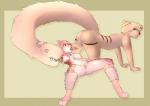 all_fours anthro anthro_on_anthro balls breasts duo erection fellatio female genitals lying male male/female mostly_nude nipples nude on_back oral penile penis pussy sex simple_background spread_legs spreading tail tail_mouth unusual_anatomy unusual_tail hyenahijinks shiarra mammal 2017