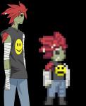 bandage clothed clothing green_body green_skin hair male not_furry plant simple_background sleeveless_clothing slim solo standing starcrew text transparent_background vexter standing_tough starbound elemental_creature elemental_humanoid flora_fauna floran humanoid plant_humanoid 2017 alpha_channel digital_media_(artwork) pixel_(artwork)