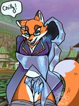 anthro blue_eyes clothing duo eyewear faceless female glasses groping_crotch screencap screencap_background speech_bubble text daisychainable wizard101 monstrologist_burke canid canine fox ghost mammal red_fox spirit true_fox 3:4 english_text watermark