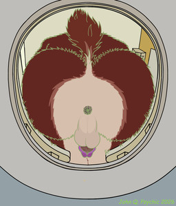 anthro anus backsack balls big_butt butt butt_focus foreskin frenulum genitals glans humanoid_genitalia humanoid_penis low-angle_view male obese overweight penis perineum raised_tail retracted_foreskin sitting solo tail toilet toilet_use worm's-eye_view john_q._psychic echo_(game) echo_(series) echo_project leo_alvarez canid canine canis mammal maned_wolf wolf hi_res