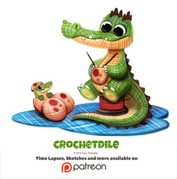 age_difference ambiguous_gender beady_eyes birth black_eyes claws duo egg fangs feral hatching_from_egg humor knitting pun simple_background size_difference smile spool teeth text visual_pun white_background yarn piper_thibodeau crocodile crocodilian reptile scalie 2016 digital_media_(artwork) digital_painting_(artwork) english_text painting_(artwork) parent_(lore) parent_and_child_(lore)