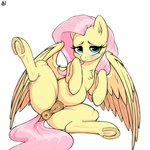 1:1 2020 aer0_zer0 animal_genitalia animal_pussy anus chest_tuft equid equine equine_anus equine_genitalia equine_pussy eyebrows eyelashes feathered_wings feathers female feral fluttershy_(mlp) friendship_is_magic genitals hasbro hi_res hooves looking_at_viewer mammal my_little_pony mythological_creature mythological_equine mythology pegasus puffy_anus pussy simple_background solo spread_legs spreading tuft underhoof white_background wings