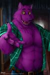 abs anthro belt biceps big_muscles bottomwear claws clothed clothing fur male male_anthro muscular muscular_anthro muscular_male nipples open_clothing open_shirt open_topwear pants pecs plaid purple_body purple_fur purple_nipples shirt solo teeth topwear tuft 7theaven cartoon_network mythology ok_k.o.!_let's_be_heroes bernard_(ok_k.o.!_lbh) canid canine canis mammal mythological_canine mythological_creature werecanid werecanine werecreature werewolf wolf 2017 2:3