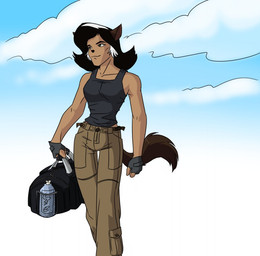 anthro bag blue_eyes cat felina_feral feline female hair mammal raphaella smile solo swat_kats two_tone_hair
Rating: Safe
Score: 1
User: Robinebra
Date: November 09, 2013