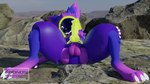 anthro balls butt genitals happy machine male outside penis presenting rock solo kronosprotogen quartz_xtal protogen 16:9 3d_(artwork) 4k absurd_res blender_(artwork) digital_media_(artwork) hi_res widescreen