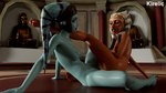 blue_body blue_skin breasts duo feet female female/female lekku_(anatomy) nipples nude kirelics star_wars star_wars:_the_clone_wars aayla_secura ahsoka_tano alien humanoid togruta twi'lek 16:9 3d_(artwork) digital_media_(artwork) hi_res widescreen