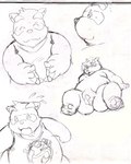 anthro balls belly big_belly blush butt clothing erection eyes_closed genitals kemono male overweight overweight_male penis shirt small_penis solo topwear young bbn morenatsu yukiharu_kuri canid canine mammal raccoon_dog tanuki 2014 4:5 sketch traditional_media_(artwork) unavailable_at_source