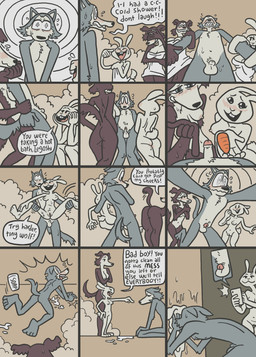 anthro balls bathing clothing dominant dominant_female ejaculation erection feet female genitals glans group humanoid_feet humanoid_genitalia humanoid_hands humanoid_penis humanoid_vulva humiliation laugh laughing_at locker_room male micropenis nipples nude penis penis_humiliation plantigrade public_shower school school_uniform shower shower_room showering showering_together small_penis small_penis_humiliation spread_legs spreading tail text towel towel_only trio uniform voyeur vulva samrockwell420 beastars haru_(beastars) juno_(beastars) legoshi_(beastars) canid canine canis domestic_rabbit dwarf_rabbit lagomorph leporid mammal oryctolagus rabbit wolf absurd_res comic english_text hi_res