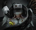 ambiguous_gender anthro body_horror cable camera cursed_image cybernetics gore machine nightmare_fuel rotting solo trypophobia panzery25 soma_(video_game) canid canine canis cyborg mammal wolf 2016 6:5 hi_res signature