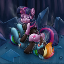 blindfold bodily_fluids breath clothing corset crytal_castle cutie_mark dominant dominant_female duo facesitting feces female female/female female_on_bottom female_on_top footwear horn implied_rimming leather legwear lingerie looking_back lying on_back on_bottom on_top purple_eyes saliva scatplay sitting_on_another socks straddling submissive submissive_female thigh_highs tongue topwear wings smudge_proof friendship_is_magic hasbro my_little_pony mythology rainbow_dash_(mlp) twilight_sparkle_(mlp) equid equine horse mammal mythological_creature mythological_equine pegasus pony unicorn 1:1 2018 hi_res