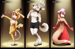 3_toes 4_toes anthro back-tie_dress backless_clothing backless_dress barefoot berry_ranieri breasts canid canine claws clothed clothing comic darkmirage digital_media_(artwork) digitigrade dress dusky_the_dusky emma_(chocochu) english_text feet female hi_res hybrid male mammal mouse murid murine mustelid otter rodent smile take_your_pick text toes