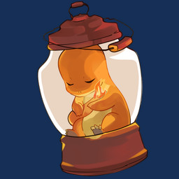 ambiguous_gender eyes_closed fire flaming_tail glowing lamp lantern orange_body sleeping solo tail bokchois nintendo pokemon charmander generation_1_pokemon pokemon_(species) reptile scalie 1:1 2019 alpha_channel