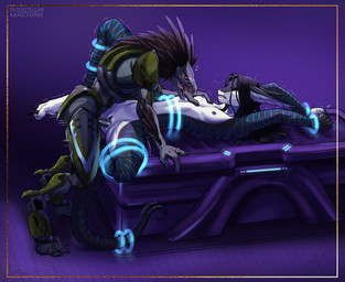 3_fingers 3_toes 5_fingers anthro anthro_on_anthro anthro_penetrated anthro_penetrating anthro_penetrating_anthro arm_feathers arm_tuft bdsm beak black_hair bodily_fluids bondage border bound breast_play breasts brown_body brown_feathers clenched_teeth cuff_(restraint) curling_toes digitigrade duo energy energy_bondage feather_hair feathered_crest feathers feet female female_anthro female_on_bottom female_penetrated fingers genital_fluids genitals grey_body grey_scales hair hand_on_breast hands_above_head head_crest heart_symbol inner_ear_fluff interspecies leg_cuffs long_tail lying male male/female male_anthro male_on_top male_penetrating male_penetrating_female non-mammal_ears on_back on_bottom on_top penetration penile penile_penetration penis penis_in_vagina pseudo_hair pupils restrained restrained_arms restrained_legs restrained_tail restraints scales science_fiction sex slit_pupils small_breasts spurs_(anatomy) striped_body stripes table_lotus_position tail tail_cuff teeth toes torso_restraint tuft vaginal vaginal_penetration vulva wrist_cuffs xenophilia yellow_eyes interstellarmachine halo_(series) microsoft mythology xbox_game_studios alien avian dragon kig-yar mythological_creature mythological_scalie scalie t'vaoan colored hi_res