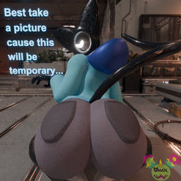 big_butt butt butt_focus cat_tail clothed clothing crouching female machine rear_view solo teasing teasing_with_butt text thick_thighs wide_hipped_female wide_hips omananimations orisa_(omananimations) android humanoid robot robot_humanoid 1:1 3d_(artwork) absurd_res digital_media_(artwork) english_text hi_res