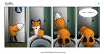 2009 :o ambiguous_gender base_one_layout beverage canid canine comic dialogue dipstick_tail distracting_watermark emily_chan english_text feral four_frame_image fox head_in_toilet humor mammal markings mistake multicolored_tail one_row_layout open_mouth solo stupidfox tail tail_markings text toilet watermark