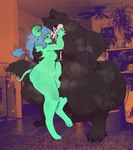 anthro aureola balls big_breasts big_penis black_body black_fur blue_hair bodily_fluids bone breast_squish breasts cum cum_drip dominant dominant_gynomorph dominant_intersex dripping duo female female/female frottage fur genital_fluids genitals green_body green_fur green_skin gynomorph gynomorph/gynomorph hair horn huge_breasts huge_penis intersex intersex/female intersex/intersex larger_gynomorph larger_intersex looking_pleasured mask muscular muscular_anthro muscular_female musk musk_clouds penile penis penis_size_difference sex shaking size_difference skull skull_mask smaller_gynomorph smaller_intersex squish submissive submissive_gynomorph submissive_intersex sweat sweatdrop tail tail_tuft thick_thighs trembling tuft vein veiny_penis wide_hips baranarts scp_foundation scp-1471-a bovid canid canine caprine equid equine felid feline hybrid lagomorph mammal skulldog_(species) absurd_res hi_res