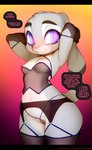 2018 anthro breasts clothed clothing comic countershade_face countershade_torso countershading disney doxy english_text eyebrows eyelashes female fur genitals gradient_background grey_body grey_fur hi_res judy_hopps lagomorph leporid looking_at_viewer mammal navel pink_nose purple_eyes pussy rabbit simple_background solo standing text thought_bubble translucent translucent_clothing unavailable_at_source zootopia