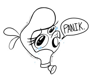 bell bell_collar bodily_fluids collar crying dialogue female feral frown open_mouth panicking scared shaking simple_background solo speech_bubble tears toony white_background shelbysmol them's_fightin'_herds pom_(tfh) bovid caprine domestic_sheep mammal sheep 2020 black_and_white digital_drawing_(artwork) digital_media_(artwork) greyscale headshot_portrait monochrome portrait reaction_image sketch