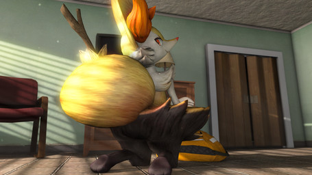 ambiguous_gender anthro backpack black_body black_fur butt chair closet detailed_background dresser dust_motes electronics fur furniture green_wallpaper hotel_room looking_at_viewer looking_back looking_back_at_viewer red_eyes solo stick television white_body white_fur yellow_body yellow_fur kristall_krit nintendo pokemon braixen generation_6_pokemon pokemon_(species) 16:9 2018 3d_(artwork) 8k absurd_res digital_media_(artwork) hi_res source_filmmaker_(artwork) widescreen