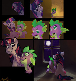 2011 comic crying cutie_mark dragon equine female feral friendship_is_magic green_eyes horn horse inside male moon my_little_pony night pony purple_eyes scalie shenanigan sitting sky spike_(mlp) stars tears twilight_sparkle_(mlp) unicorn window
Rating: Safe
Score: 7
User: VulpyFox
Date: November 21, 2011