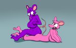 anthro ass_to_ass big_breasts breasts butt conjoined conjoined_at_butt duo female huge_breasts merging ruth_and_maria_(theyton) tail theyton mammal mouse murid murine rodent hi_res