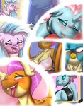 anthro arthropod avian big_breasts bra breasts changeling cleavage clothed clothing derpx1 dragon female friendship_is_magic gallus_(mlp) group hasbro hi_res looking_pleasured male my_little_pony mythological_creature mythological_scalie mythology ocellus_(mlp) reformed_changeling scalie silverstream_(mlp) smolder_(mlp) tongue tongue_out underwear