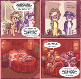 awkward cartoon_freckles dialogue duo eyelashes female feral freckled_face freckles horn long_eyelashes romantic romantic_ambiance speech_bubble tear_trough text wings pixelpub friendship_is_magic hasbro my_little_pony mythology applejack_(mlp) twilight_sparkle_(mlp) earth_pony equid equine horse mammal mythological_creature mythological_equine pony winged_unicorn comic english_text hi_res