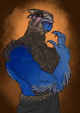 anthro belly_hair biceps body_hair chest_hair clothed clothing fangs hairy male manly multi_eye muscular pecs shoulder_hair simple_background solo teeth topless topless_male triceps yellow_eyes movd arachnid arthropod mygalomorph spider tarantula 2023 hi_res