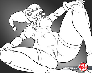 abs armwear athletic athletic_female beak big_breasts big_butt breasts butt clitoris clothing elbow_gloves erect_nipples eyewear female genitals gloves goggles gradient_background hands_on_knees hands_on_legs handwear harlequin jester legwear legwear_only long_tongue low-angle_view mostly_nude navel nipples open_beak open_mouth plague_doctor pseudo_mask ruffled_collar simple_background solo spread_legs spreading squish stockings stockings_only thigh_squish toned_belly toned_body toned_female toned_legs toned_thighs tongue tongue_on_breast vulva wide_hips predaguy beatrice_(sebastian_hyde) humanoid 5:4 hi_res line_art