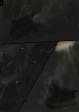 accident anthro aviator_goggles car car_crash crash ears_back eyewear forest goggles male pivoted_ears plant ravine sky solo tree vehicle wolfyalex96 canid canine fox mammal comic hi_res