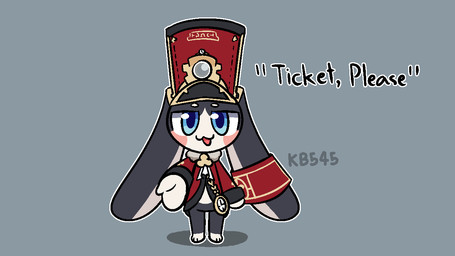 :3 ambiguous_gender anthro blue_eyes clock clothing coat floppy_ears fur lop_ears multicolored_body multicolored_fur open_mouth pocketwatch solo topwear watch kb545 honkai:_star_rail mihoyo pom-pom_(honkai:_star_rail) lagomorph leporid mammal rabbit 16:9 widescreen