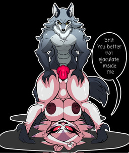 abdominal_bulge abs angry animal_genitalia animal_penis anthro anthro_dominating_anthro anthro_on_anthro areola beak big_areola big_breasts big_penis biped black_background breasts butt butt_grab butt_squish canine_genitalia canine_penis curvy_figure deep_penetration dialogue duo erect_nipples erection eyelashes feather_hair feathers feet female female_penetrated furrowed_eyebrows genitals hair hand_on_butt hourglass_figure knot long_eyelashes long_hair male male/female male_dominating_female male_penetrating male_penetrating_female muscular muscular_male nipples non-mammal_breasts open_mouth outline penetration penile penile_penetration penis penis_in_vagina piledriver_position plump_labia profanity pseudo_hair pull_out_request questionable_consent red_sclera ruff sex shadow simple_background small_beak small_waist speech_bubble squish stretched_vagina talons text thick_thighs toes vaginal vaginal_penetration vulva white_outline tanniquito hellaverse helluva_boss mythology stella_(helluva_boss) avian bird canid canid_demon canine demon hellhound mammal mythological_canine mythological_creature owl 2026 english_text hi_res