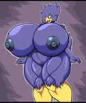 anthro big_breasts breasts female huge_breasts looking_at_viewer nipples non-mammal_breasts non-mammal_nipples peak solo thick_thighs droll3 busty_bird avian bird corvid corvus_(genus) crow oscine passerine hi_res