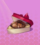 candy chocolate curled dessert food holidays micro solo pawgyle valentine's_day canid canine fox mammal absurd_res hi_res