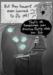 ambiguous_gender animated_skeleton avian beak bird bone cloak clothing comic death_(personification) dialogue english_text female feral ghost jenny_jinya loving_reaper male owl skeleton spirit text undead young young_feral