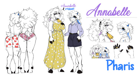 2_horns anthro bell bell_collar big_breasts black_hooves blue_bottomwear blue_clothing blue_freckles blue_horn blue_inner_ear blue_nipples blue_sclera blue_shirt blue_shorts blue_topwear bottomwear bra braces breasts butt clothing cloven_hooves collar collared_shirt dewclaw_hooves digit_ring dress duo eye_through_hair eyebrow_through_hair eyebrows female female_anthro femboy flower_underwear freckled_face freckles front_view frown fur genitals gold_ring hair heart_clothing heart_symbol heart_underwear hooves horizontal_pupils horn humanoid_hands jewelry looking_at_viewer male male/female male_anthro married_couple nipples polka_dot_dress pupils purple_inner_ear purple_tongue rear_view ring shirt shorts side_view simple_background smile teeth text tongue topwear translucent translucent_hair underwear unguligrade wedding_ring white_background white_body white_fur white_pupils butcher_pal annabelle_(lizarian) pharis_(lizarian) bovid caprine mammal sheep 2025 absurd_res character_name colored digital_drawing_(artwork) digital_media_(artwork) full-length_portrait headshot_portrait hi_res model_sheet portrait