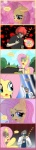 blush bottomwear clothed clothing cloud feathered_wings feathers female feral green_eyes hair heart_attack male open_mouth outside pants pink_hair plant red_hair shirt sky tail topwear tree wings yellow_body yellow_feathers edowaado friendship_is_magic hasbro my_little_pony mythology fluttershy_(mlp) equid equine human mammal mythological_creature mythological_equine pegasus 2013 absurd_res comic hi_res long_image tall_image