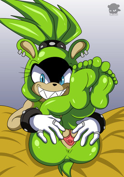 accessory anthro anus bed bracelet butt butt_grab clothing countershade_face countershading digit_ring ear_piercing eyelashes feet female finger_ring fur furniture genitals gloves gloves_only green_body green_fur green_hair hair hair_accessory hair_tie hand_on_butt handwear handwear_only jewelry legs_up looking_at_viewer mostly_nude narrowed_eyes piercing ring ring_(jewelry) sharp_teeth soles solo spread_vulva spreading studded_bracelet studded_hair_tie studded_jewelry studs teeth tied_hair tomboy vulva sirjzau idw_publishing sega sonic_the_hedgehog_(comics) sonic_the_hedgehog_(idw) sonic_the_hedgehog_(series) surge_the_tenrec afrosoricid mammal tenrec 2021 absurd_res hi_res