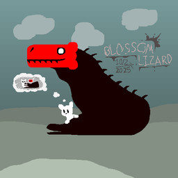 ambiguous_feral ambiguous_gender ambiguous_prey anthro black_eyes blush cloud cloudy_sky duo ears_up feral gradient_sky imminent_vore larger_ambiguous larger_pred no_outlines open_mouth petting predator/prey red_body simple_eyes size_difference sky smaller_ambiguous smile soft_vore tail tail_fetish tail_mouth tail_petting tail_play text thought_bubble unusual_anatomy unusual_tail vore white_body willing_pred willing_prey blossom_lizard_(artist) rain_world videocult survivor_(rain_world) lizard lizard_(rain_world) red_lizard_(rain_world) reptile scalie slugcat 1:1 2025 artist_name colored dated digital_drawing_(artwork) digital_media_(artwork) english_text flat_colors pixel_(artwork) watermark