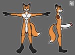 anthro big_penis genitals huge_penis hyper hyper_genitalia hyper_penis male nude penis solo supermattym8 galax_operi canid canine fox mammal hi_res model_sheet