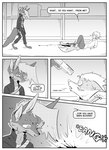 4_ears absurd_res anthro base_three_layout black_and_white blockage_(layout) blood bodily_fluids box canid canine clothed clothing comic container dialogue duo ear_piercing english_text female four_frame_image fox gun gunshot handgun hi_res horizontal_blockage hybrid inner_ear_fluff kif_yppreah kifyun2 killing knife lying male mammal mia_smith monochrome multi_ear on_back piercing ranged_weapon revolver scar simple_background tears text three_row_layout tuft walking weapon wounded