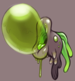 bubble feral green_tongue lips open_mouth simple_background slime solo thick_lips tongue yowesephth terraria toxikarp aquatic fish 2015
