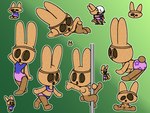 anthro brown_body clothed clothing convenient_censorship duo empty_eyes female genitals hand_behind_head kissing lying male male/female mask multiple_poses nude null on_side one-piece_swimsuit pole pose purple_clothing pussy solo spread_legs spreading stripper_pole swimwear two-piece_swimsuit underwear underwear_only thine_dude animal_crossing nintendo coco_(animal_crossing) thine gyroid lagomorph leporid lizard mammal rabbit reptile scalie featureless_(disambiguation) hi_res