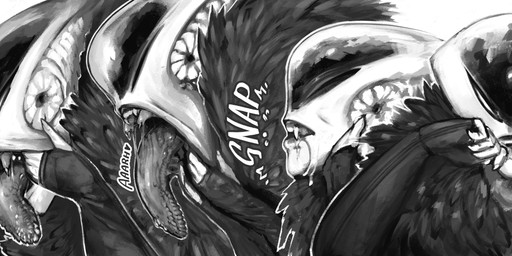 ambiguous_gender bodily_fluids cybernetics drooling looking_at_viewer machine not_furry open_mouth saliva science_fiction simple_background solo teasing text tongue tongue_out white_body eighttheexophile transentience commander_eight alien alien_humanoid cyborg humanoid monster absurd_res comic digital_media_(artwork) english_text hi_res