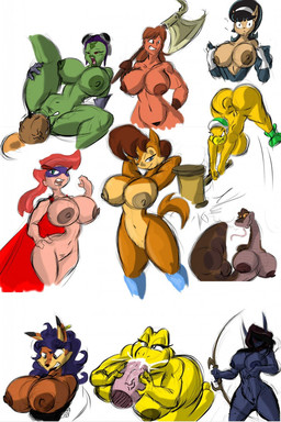 anthro anthro_penetrated areola axe big_breasts big_butt big_penis biped blue_nipples bodily_fluids breasts brown_nipples butt countershading crossgender cum cum_in_mouth cum_in_vagina cum_inside cum_overflow curvy_figure erect_nipples erection fellatio female female_penetrated genital_fluids genitals group half-closed_eyes huge_breasts huge_butt human_on_anthro human_penetrating human_penetrating_anthro interspecies leaking_cum male male/female male_on_anthro male_penetrating male_penetrating_female melee_weapon mtf_crossgender narrowed_eyes nipples non-mammal_breasts non-mammal_nipples oral oral_penetration penetration penile penis seductive sex spread_legs spreading vaginal vaginal_penetration voluptuous vulva weapon wide_hips shinysteel archie_comics disney mario_bros nickelodeon nintendo sega sly_cooper_(series) sonic_the_hedgehog_(archie) sonic_the_hedgehog_(comics) sonic_the_hedgehog_(series) sony_corporation sony_interactive_entertainment sucker_punch_productions t.u.f.f._puppy the_jungle_book carmelita_fox kaa_(jungle_book) kitty_katswell sally_acorn canid canine chipmunk domestic_cat felid feline felis fox ground_squirrel hammer_bro human koopa koopa_troopa mammal reptile rodent scalie sciurid snake 2016 crossover hi_res