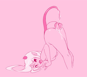accessory ass_up autopenetration bent_over blush bodily_fluids breath breathing_noises butt female furgonomic_piercing furgonomics genital_fluids genitals hair heart_symbol horn humanoid_pointy_ears jewelry long_hair looking_at_viewer masturbation open_mouth penetration piercing pink_background pointy_ears ring_piercing simple_background small_horn smile solo spade_tail tail tail_accessory tail_fetish tail_in_own_pussy tail_in_vagina tail_insertion tail_jewelry tail_masturbation tail_piercing tail_play tail_ring_(piercing) text vaginal vaginal_fluids vaginal_masturbation vaginal_penetration vulva miu mars_(miu) demon demon_humanoid horned_humanoid humanoid tailed_humanoid 2022 sketch