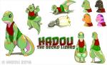 2016 all_fours alternate_species ambiguous_gender anthro biped bottomless climbing clothed clothing digitigrade expressions featureless_crotch front_view gecko hadou_(satsui-n0-had0u) lizard model_sheet multiple_poses multiple_versions pose rear_view reptile satsui-n0-had0u scalie shirt side_view signature solo standing tail tank_top thick_tail thick_thighs topwear