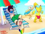 beach bulge clothed clothing detailed_background erection eyes_closed fur genitals group male mask outside penis sand scarf seaside skull_mask sky sleeping speedo swimming_trunks swimwear wet_dream yellow_body yellow_fur azuraracon nintendo pokemon azura_racon_(fursona) ero_(erobos) cubone generation_1_pokemon generation_2_pokemon mammal pikachu pokemon_(species) rodent smeargle 4:3 absurd_res hi_res