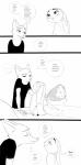 2016 absurd_res anthro bandage black_and_white canid canine clothed clothing comic dialogue disney duo english_text female fox hi_res inter_schminter judy_hopps lagomorph larger_male leporid male mammal monochrome nick_wilde profanity rabbit red_fox size_difference smaller_female speech_bubble spintherella text true_fox zootopia